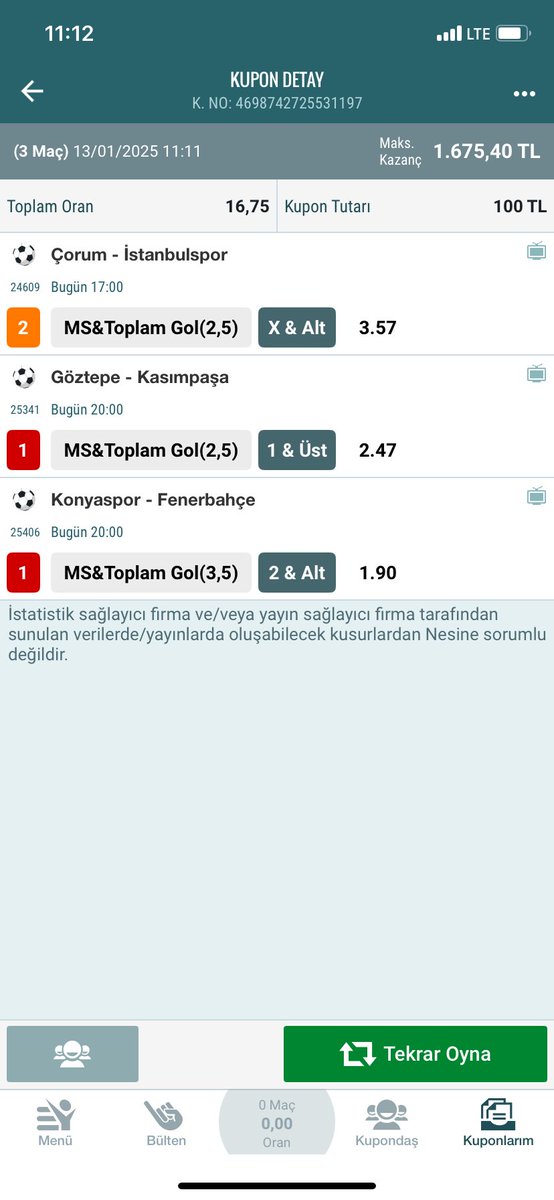 Keyiflik pazartesi denemesi ⚠️
#iddaa #bahis #tahmin #süperlig