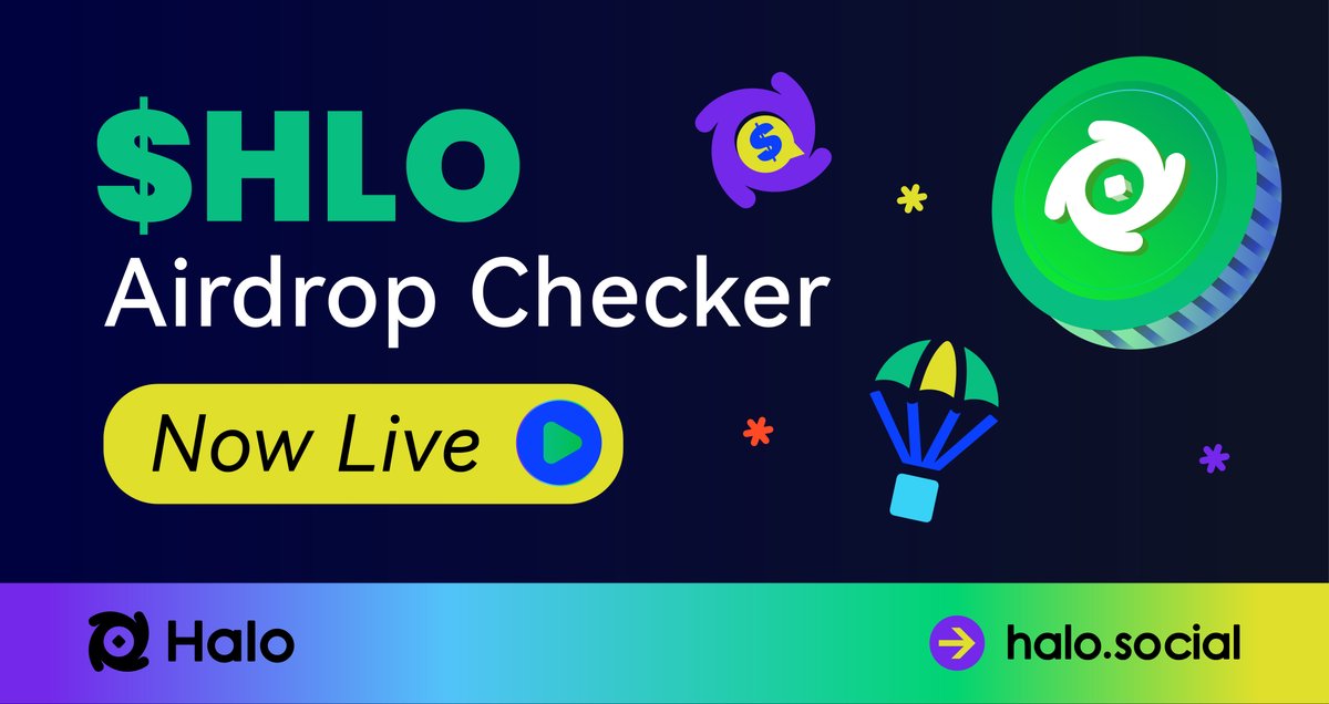 HaloDotSocial's tweet image. 🚀 The $HLO Airdrop Checker is LIVE!

Curious about your airdrop allocation? Head over to the Airdrop Checker now in your Halo app or halo.social/airdrop and see what you’ve earned!

We'll announce the claiming &amp;amp; TGE date real soon 👀