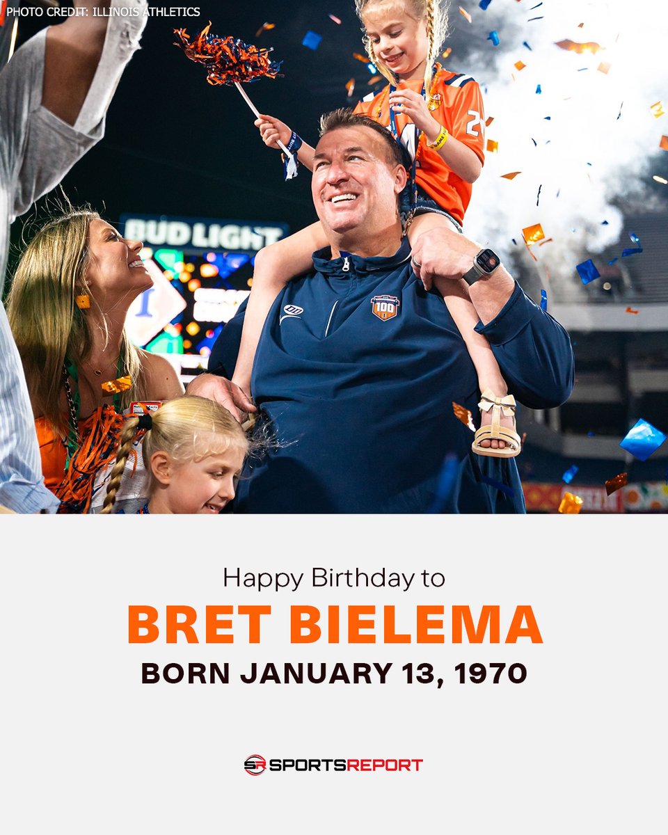 SRIllinois's tweet photo. Happy Birthday to Illinois Head Football Coach, Bret Bielema! @BretBielema https://t.co/qbzMkbhSSL