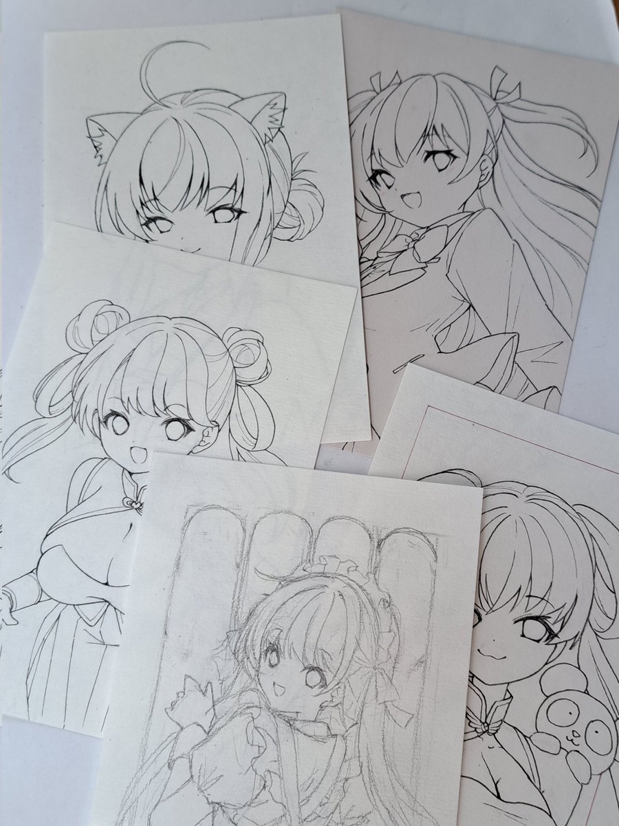 #1000ぺた展 線画と下描きばっか増えてます😂
そろそろ着色入らないとだわね 