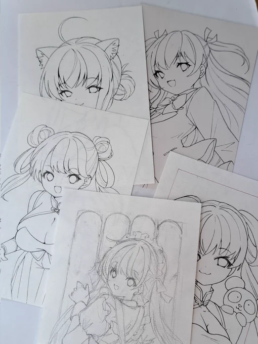 #1000ぺた展 線画と下描きばっか増えてます😂
そろそろ着色入らないとだわね 