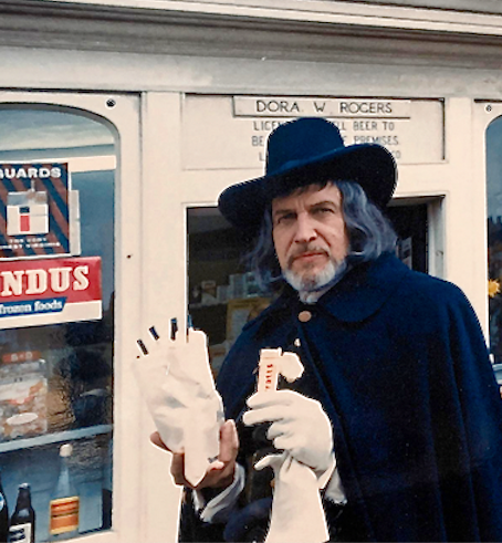 Vincent Price leaving a sweet shop during a break in filming The Witchfinder General during October 1967 in Suffolk England.