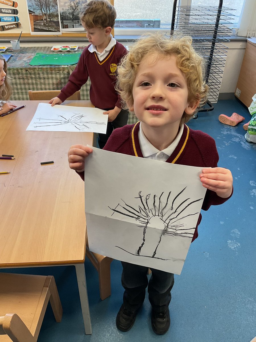 PDA_Rec's tweet image. We have been hard at work making our winter trees! We talked about different drawing techniques along with the appearance of a winter tree. We are all proud of our work😁 #pdaart