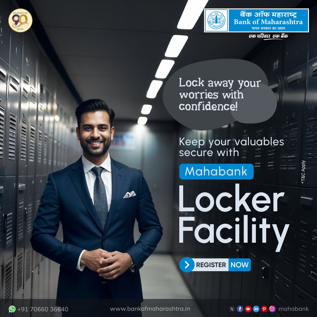 mahabank's tweet photo. Secure your valuables with Mahabank Locker Facility, designed to provide you with peace of mind and utmost safety. Trust us to safeguard what matters most to you. Register today!
For online registration, click https://t.co/1gOWhf5S4I
#BoMTurns90 #SafeLockers #Locker https://t.co/ZnCpaFRqgm