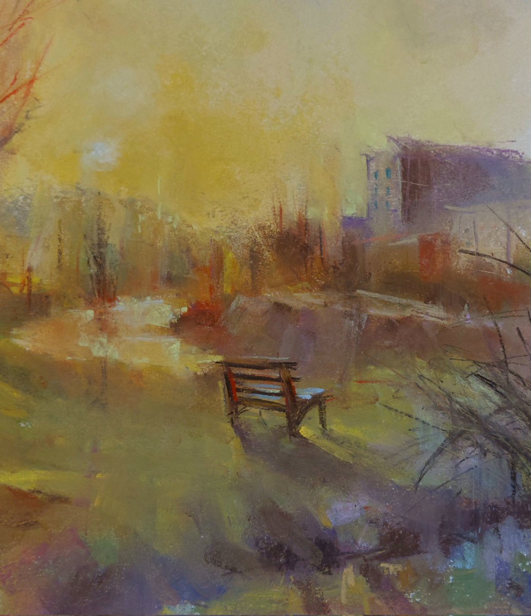 A pastel sketch.
The River Ouse, Lewes.
20x25cm