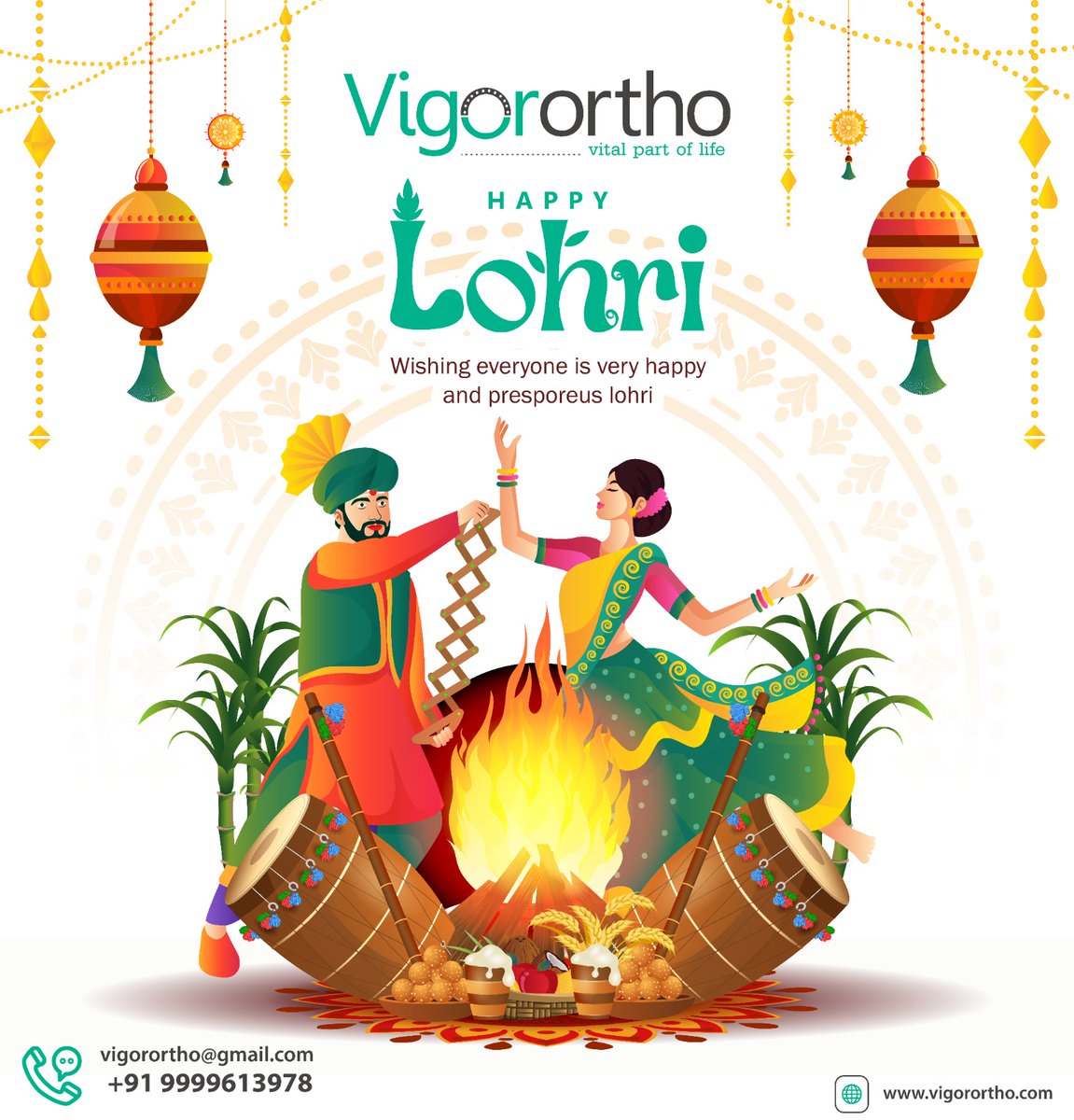 VigorOrtho's tweet photo. "Wishing you a joyous Lohri, filled with warmth, love, and prosperity." https://t.co/f1ZJLDDRBV