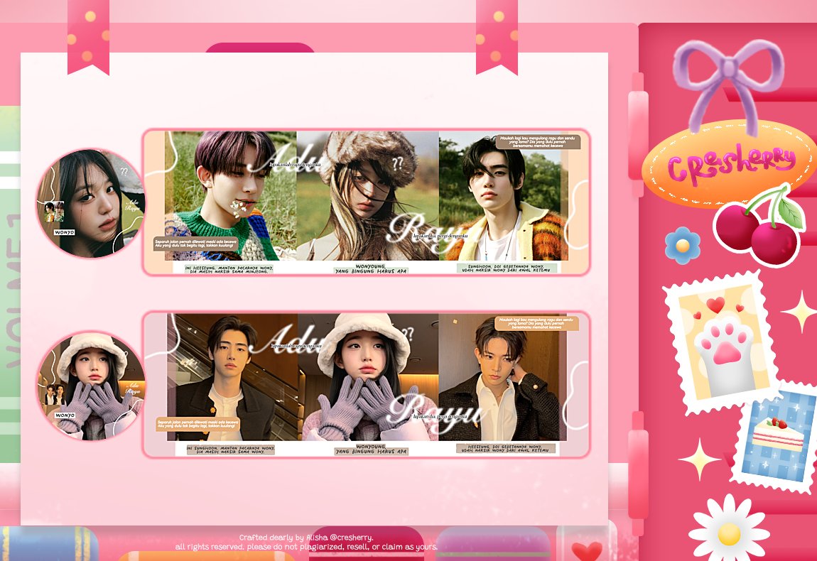 cresherry's tweet image. a retweet will be appreciated 🐈🍀🍒

hai, aku punya 8 ready stock dari katalog baruku 'adu rayu' yang bisa temen-temen take malam ini!

⭐ jam 19.15 wib
🩷 via DM

untuk info lengkap, boleh scroll &amp;amp; cek alt ya. makaci banyaaaaak sebelumnya&amp;gt;__&amp;lt; #zonauang #zonaba