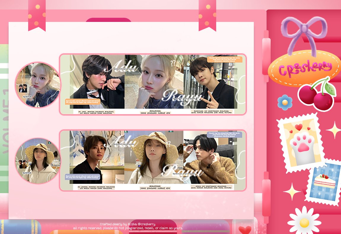 cresherry's tweet image. a retweet will be appreciated 🐈🍀🍒

hai, aku punya 8 ready stock dari katalog baruku 'adu rayu' yang bisa temen-temen take malam ini!

⭐ jam 19.15 wib
🩷 via DM

untuk info lengkap, boleh scroll &amp;amp; cek alt ya. makaci banyaaaaak sebelumnya&amp;gt;__&amp;lt; #zonauang #zonaba