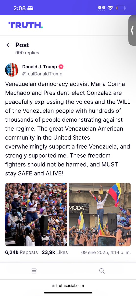 urdanetayari's tweet photo. @MaceWindu01 @MariaCorinaYA Te la posteo directo de la pagina de donde se originó y que quien la postea es el Real Donald Trump, si así te gusta!! https://t.co/Eu2jtrYjRZ