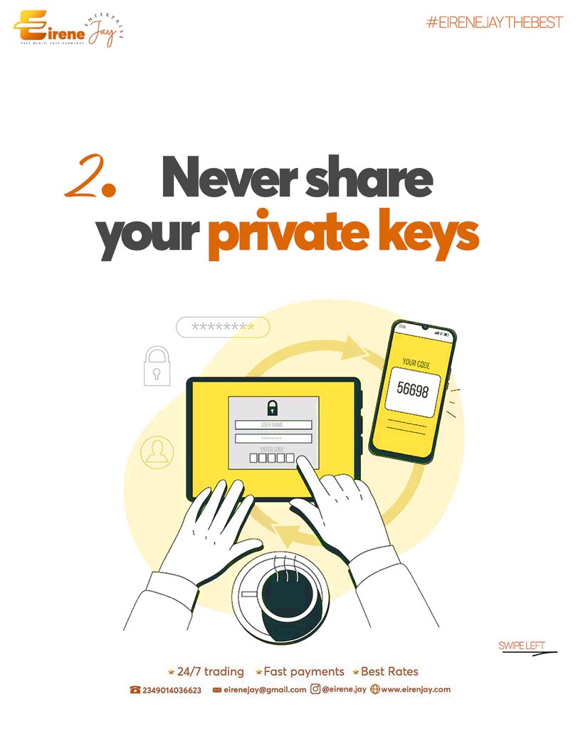 eirenejay_'s tweet photo. Keep your crypto secure ‼️
share this post with your friends and help them stay safe too! https://t.co/Y75SvKU6q6
