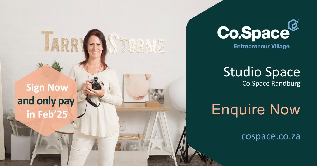 CoSpace_Village's tweet photo. 🚀 Creative Studio Space Available at https://t.co/jOnSVXy0vj Randburg! 🎨✨

Secure your studio today, sign now and only start paying in February! 🌟 Perfect for artists, creators, and entrepreneurs looking for an inspiring work environment.

📍 Located in Northriding, Randburg
💡 Flexible terms, dynamic community

📞 Act now! Limited spaces available! 

https://t.co/YfsK20tuNP