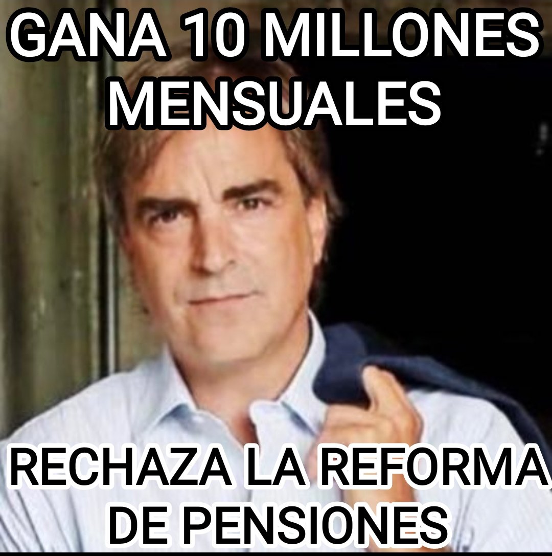 hugoguionista's tweet photo. Está podrido en plata, tiene de todo, no le falta nada, pero se opone a que los adultos mayores reciban un poco más de plata y mejoren su calidad de vida. @lcruzcoke solo hace cálculos políticos, no sabe de empatía ni solidaridad, Cruz Coke no tiene alma, está podrido por dentro. https://t.co/UEfEXu0rhn