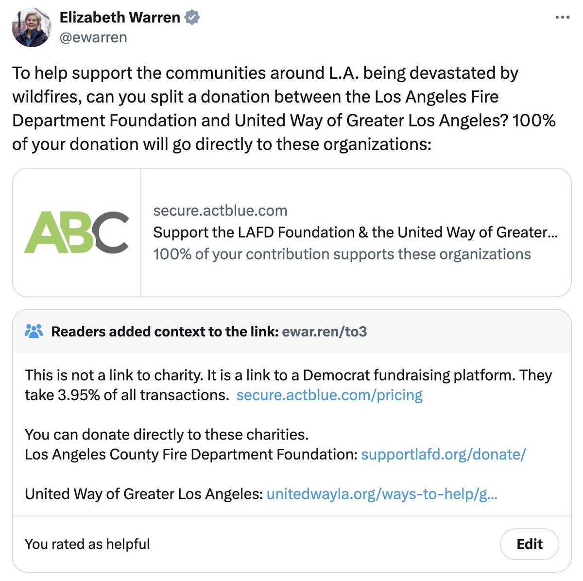 Vile deception from an elected official.