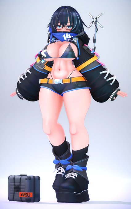 短パンver作りました!
今から体形シェイプキーをやっていきます。 