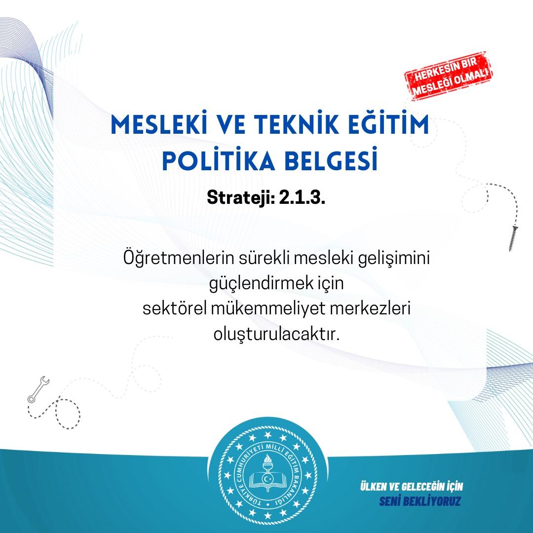 Meslekî ve Teknik Eğitim Genel Müdürlüğü (@tcmeb_mtegm) on Twitter photo Mesleki ve Teknik Eğitim Genel Müdürlüğümüz Politika Belgesinden:
''Herkesin Bir Mesleği Olmalı''
<a href="/tcmeb/">Millî Eğitim Bakanlığı</a> <a href="/Yusuf__Tekin/">Yusuf Tekin</a> <a href="/bilalmacit/">Bilal Macit</a> <a href="/_Ali_KARAGOZ/">Dr. Ali KARAGÖZ</a> Mesleki ve Teknik Eğitim Genel Müdürlüğümüz Politika Belgesinden:
''Herkesin Bir Mesleği Olmalı''
<a href="/tcmeb/">Millî Eğitim Bakanlığı</a> <a href="/Yusuf__Tekin/">Yusuf Tekin</a> <a href="/bilalmacit/">Bilal Macit</a> <a href="/_Ali_KARAGOZ/">Dr. Ali KARAGÖZ</a>