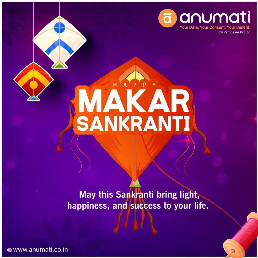 AnumatiForData's tweet image. Anumati wishes you and your family a joyful Sankranti and Pongal! May this festive season bring happiness, prosperity, and abundant blessings. 🌾

#Sankranti #Pongal #DataPrivacy #StaySecure #AccountAggregator #Anumati