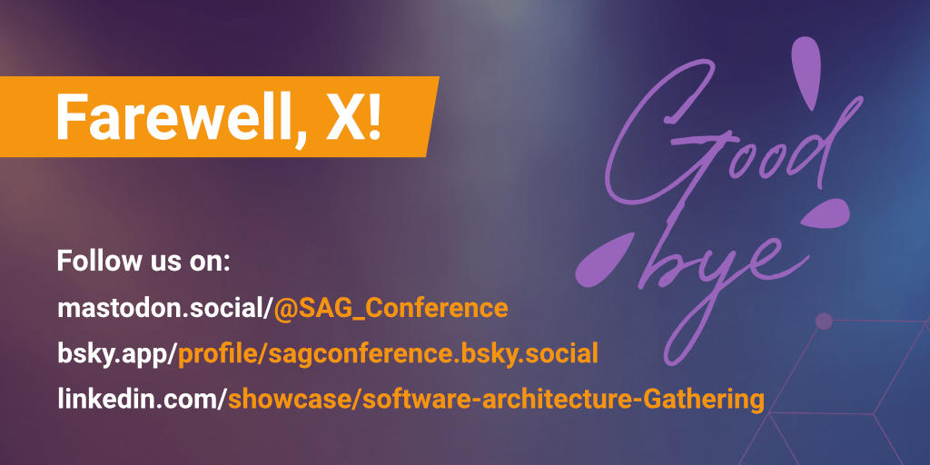 After 6 years, we are saying goodbye to X. You can still find the SAG here:

LinkedIn: t1p.de/o1o4o
Bluesky: t1p.de/on9ex
Mastodon: t1p.de/r26wv

We hope to see you there again! 👋