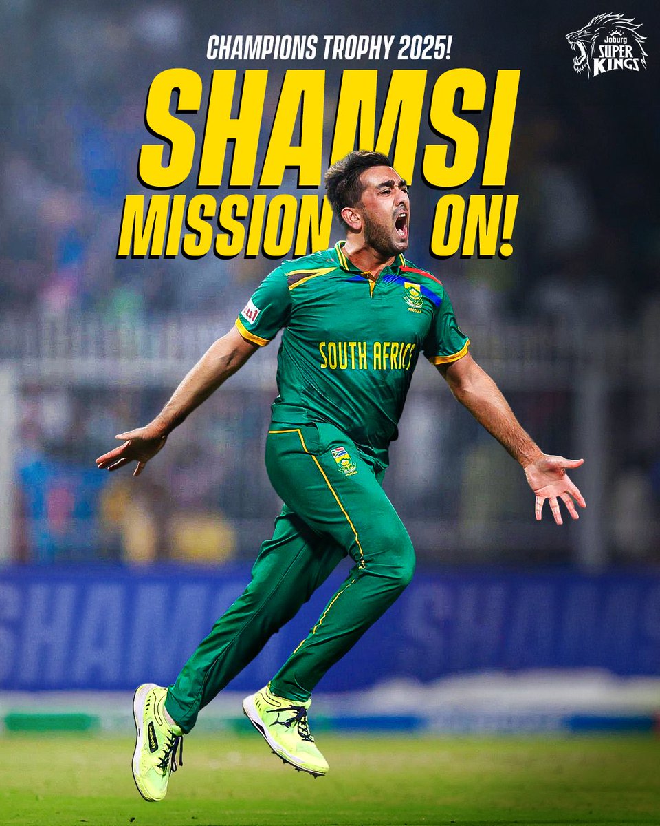 Shamsi ready to spin his magical spell in the #ChampionsTrophy2025 ⏳🇿🇦

#ChampionsTrophy
#WhistleForJoburg
#ToJoburgWeBelong