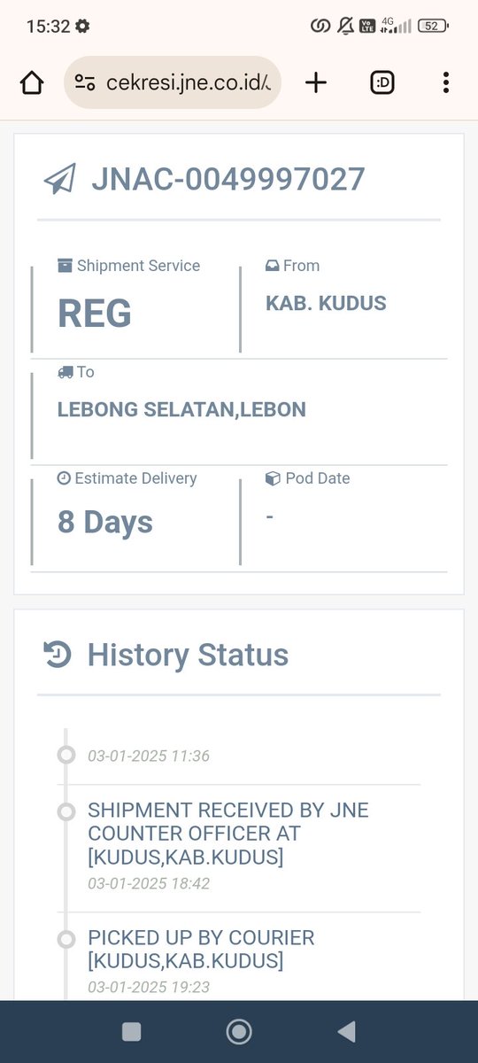 langitbiruu09's tweet photo. @JNECare sore kaaa kok paket sya ga dianter2 yaaa kaa, ini gimna critanya? Kendala nya dimna yaa?? Sudah dari tgl brpa stuck disna trus.. Dgn resi JNAC-0049997027 https://t.co/PE0zHeR5YC