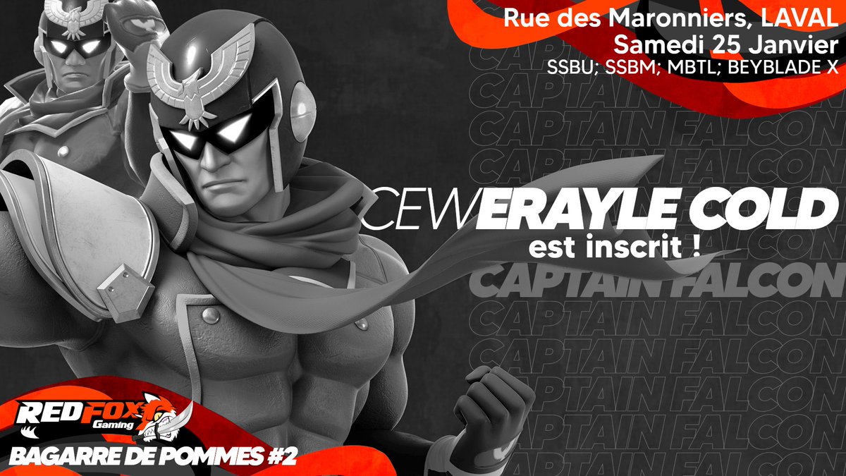 REDFOX_Gaming Association Laval Esport Club (@redfox_gaming) on Twitter photo Les inscriptions sont ouvertes depuis à peine 2 jours et on a déjà des belles surprises 😳
<a href="/ErayleCold/">Erayle Cold</a> revient faire un tournoi en Mayenne après une année 2024 en boulet de canon à Caen !
Il reste encore des places pour les 4 évents, venez vite !
start.gg/tournament/bag… Les inscriptions sont ouvertes depuis à peine 2 jours et on a déjà des belles surprises 😳
<a href="/ErayleCold/">Erayle Cold</a> revient faire un tournoi en Mayenne après une année 2024 en boulet de canon à Caen !
Il reste encore des places pour les 4 évents, venez vite !
start.gg/tournament/bag…