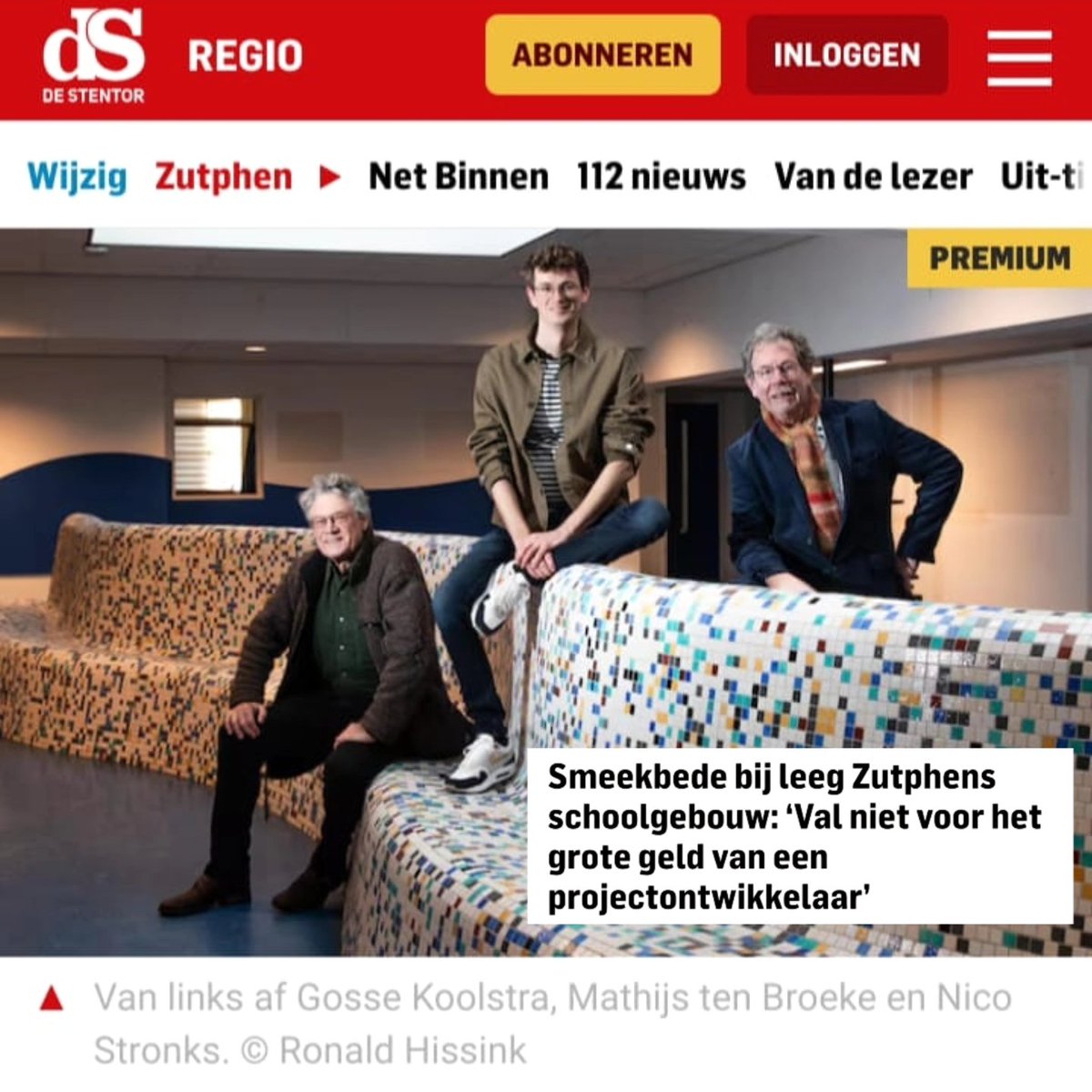 Verbouw het Baudartius tot betaalbare woningen! 🏘️

Pak de wooncrisis aan. Minstens 50 nieuwe betaalbare woningen passen perfect in ons geliefde en historische Baudartiusgebouw.

Lees hier het interview met onze Mathijs ten Broeke (SP) en oud-docenten! 👇
destentor.nl/zutphen/smeekb…