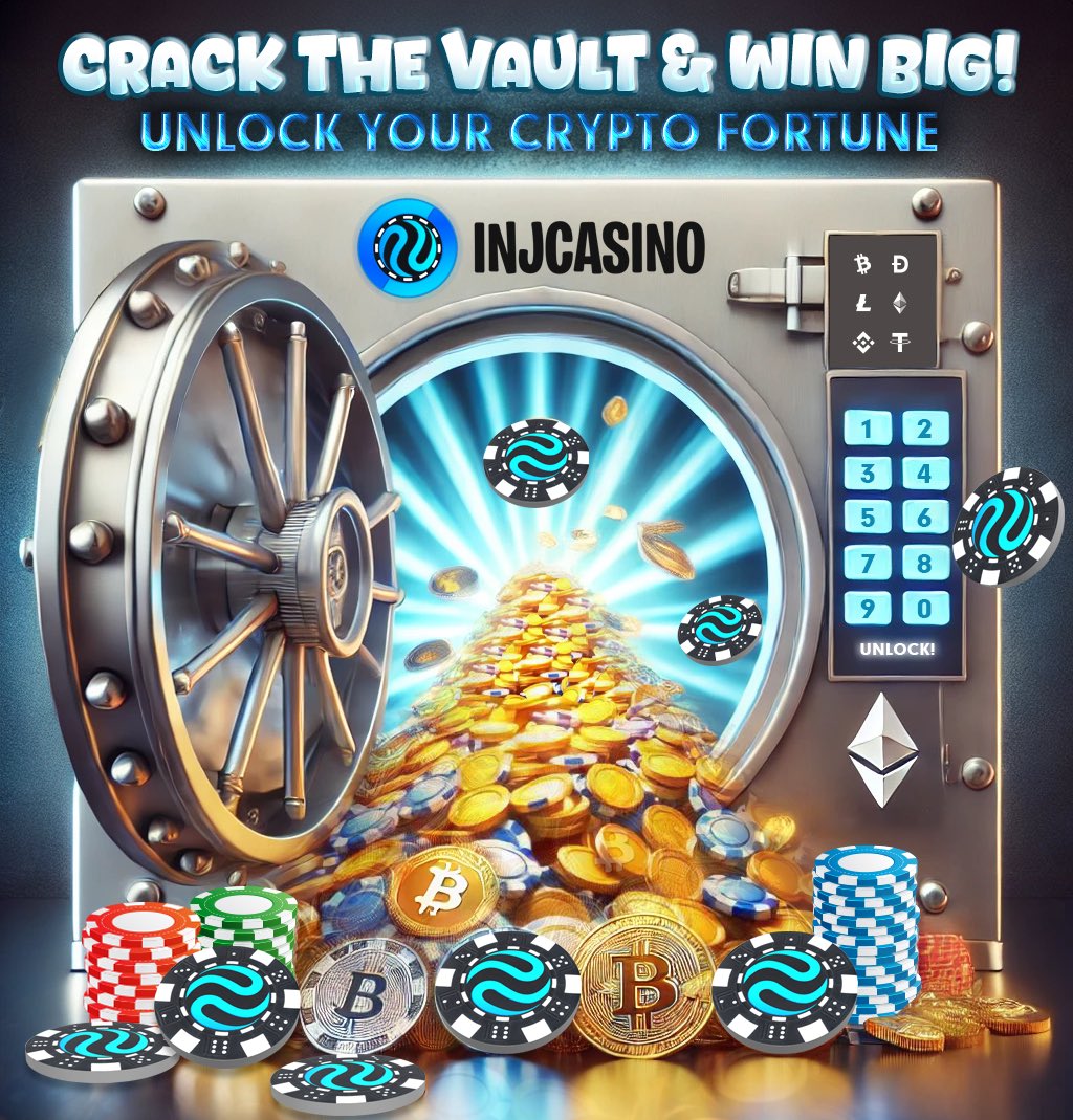 injcasino's tweet photo. Crack the Vault &amp; Win Big! 🚨
Do you have what it takes to unlock a crypto fortune? 💰

Play now on https://t.co/r9jyCOdNJR and discover incredible rewards awaiting inside!

Like, retweet, and tag 2 friends for a chance to win $250 USDO https://t.co/MLtJeuykOt