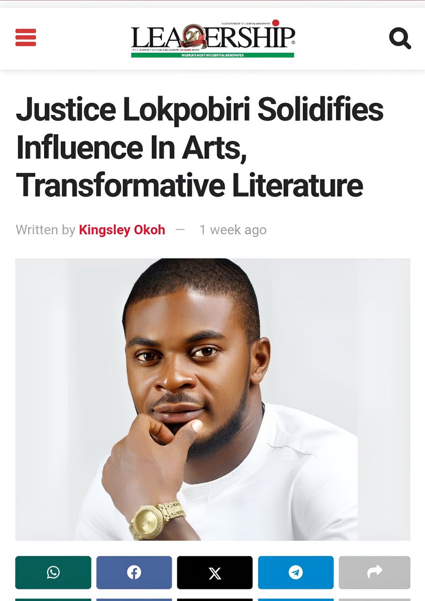 Its a long journey, and moving forward is the only option. Yet again we have a wonderful report from Leadership NG! It is exciting, and I am humbled. 

leadership.ng/justice-lokpob…