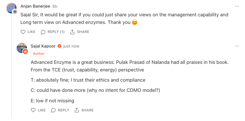 unseenvalue's tweet photo. #advancedenzyme
No buy / sell reco. https://t.co/jOmdNKsUB5