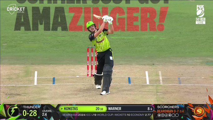 The 19-year-old takes on another 19-year-old with success! 📹 Credits: Twitter/BBL