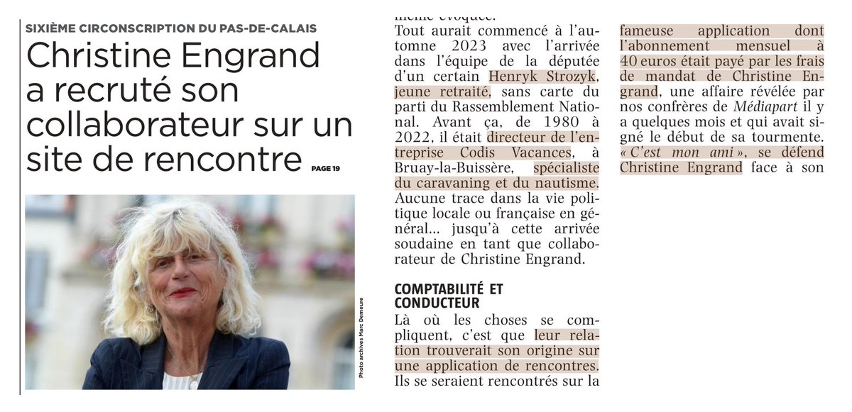 BobLeCentriste's tweet photo. La députée #RN Christine #Engrand embauche comme collaborateur parlementaire son ami spécialiste du caravaning, connu via un site de rencontre, dont elle a payé l’abonnement avec ses frais de mandat…
https://t.co/nKgx8T6tEJ https://t.co/CTAdQQhoV7