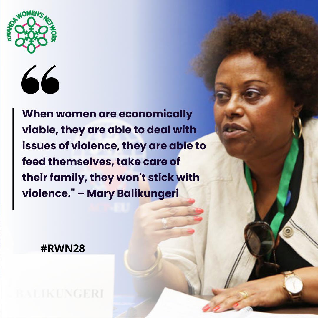 RWN_WomenNet's tweet photo. When women are economically viable, they are able to deal with issues of violence, they are able to feed themselves, take care of their family, they won't stick with violence.”
Mary Balikungeri, (@balikungerii )Founder of #Rwanda Women’s Network
#RWN28
#28YearsOfImpact https://t.co/drLrPaVT6q