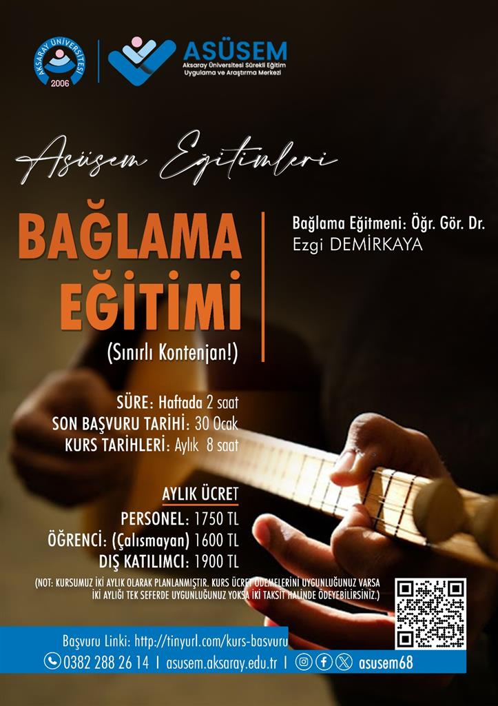 aksarayedutr's tweet image. Sürekli Eğitim Uygulama ve Araştırma Merkezi Kursları
Detaylı bilgi için 📞0382 288 26 14
Başvuru İçin ➡️tinyurl.com/kurs-basvuru 
ASÜSEM➡️ asusem.aksaray.edu.tr

#AksarayÜniversitesi #ASÜ #Aksaray #ASÜlügözünden