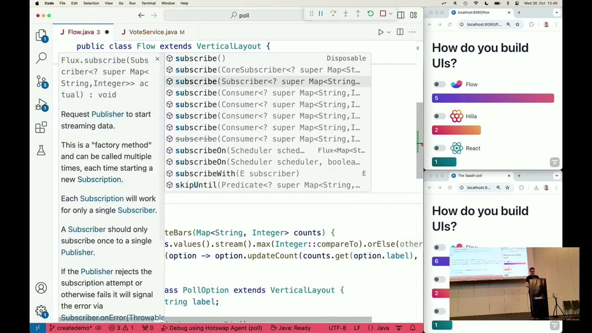 vaadin's tweet photo. In this #VaadinCreate 2024 session, @leifastrand shows how #Vaadin simplifies creating seamless, synchronized multi-player applications.
Watch the recording and start building engaging user experiences: https://t.co/vfPvjiQgxI https://t.co/AxhQ7z12Bg