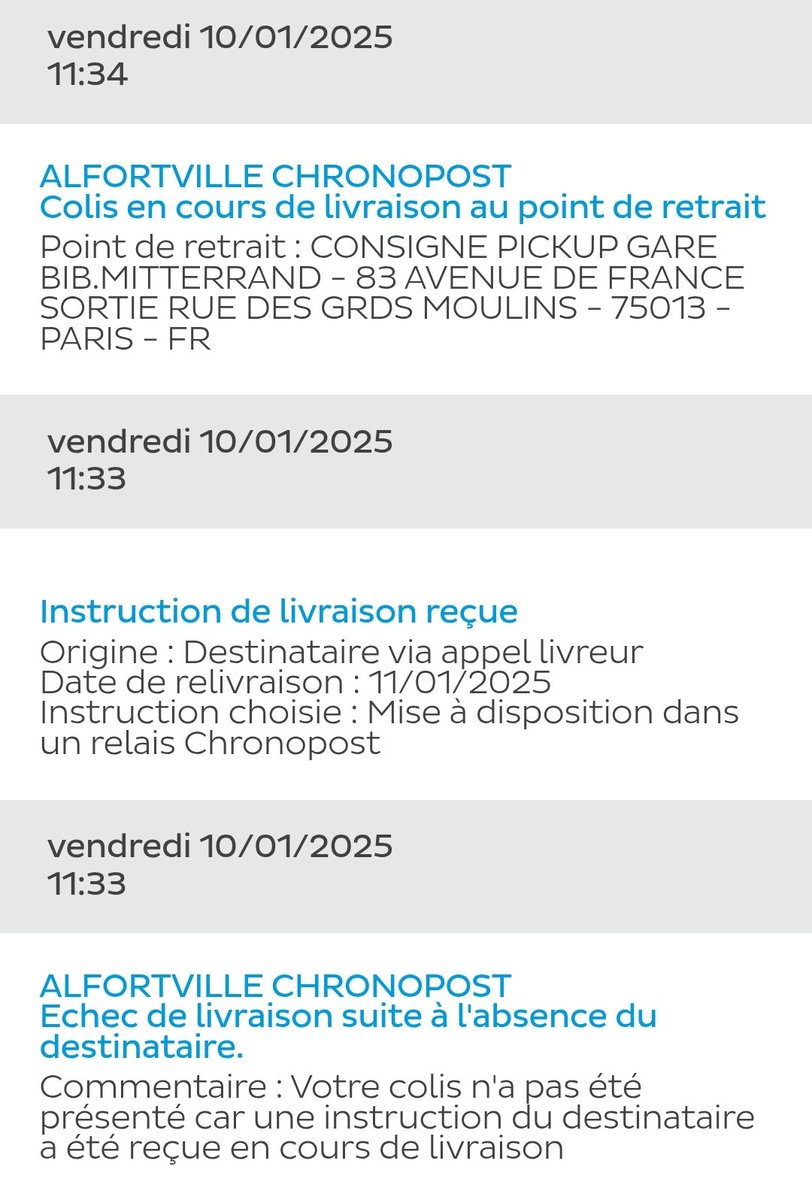 Sameh_MEG's tweet photo. @Chronopost C'est fait ils ont dit qu'ils ne peuvent rien faire et que je vais recevoir un email dans 24h que je n'ai pas reçu ( 3 jours apres) https://t.co/MUcpShQQ07