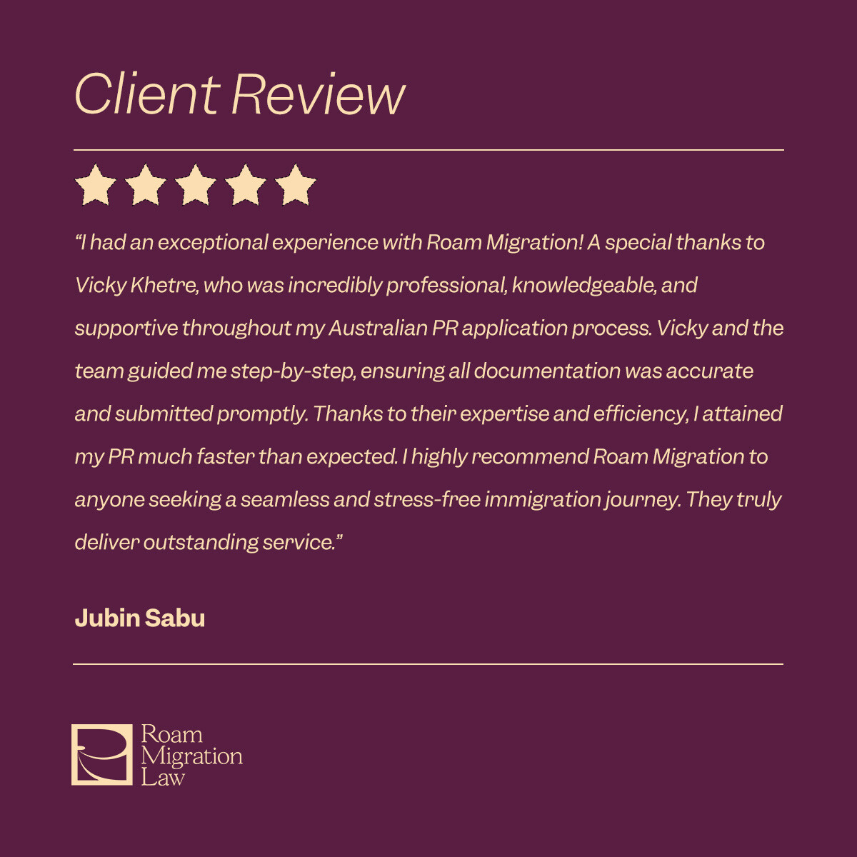 RoamMigration's tweet photo. We’re proud to share another amazing experience from one of our valued clients! 

Ready to take the next step in your migration journey?
👉 Book a consultation today: https://t.co/N0ZDIrUsWd https://t.co/W992coaMoL