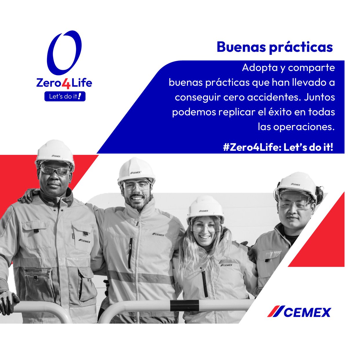 Adopta y comparte buenas prácticas que han llevado a conseguir cero accidentes. Juntos podemos replicar el éxito en todas las operaciones.

#Zero4Life: Let’s do it! 🚀