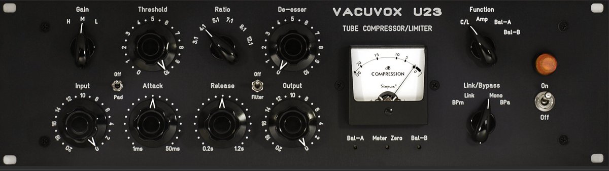 audiofadermag's tweet image. VACUVOX U23 TUBE COMPRESSOR LIMITER. Leggi l'articolo completo su audiofader: audiofader.com/vacuvox-u23-tu… #compressor #hardwarecompressor #limiter #vacuvox