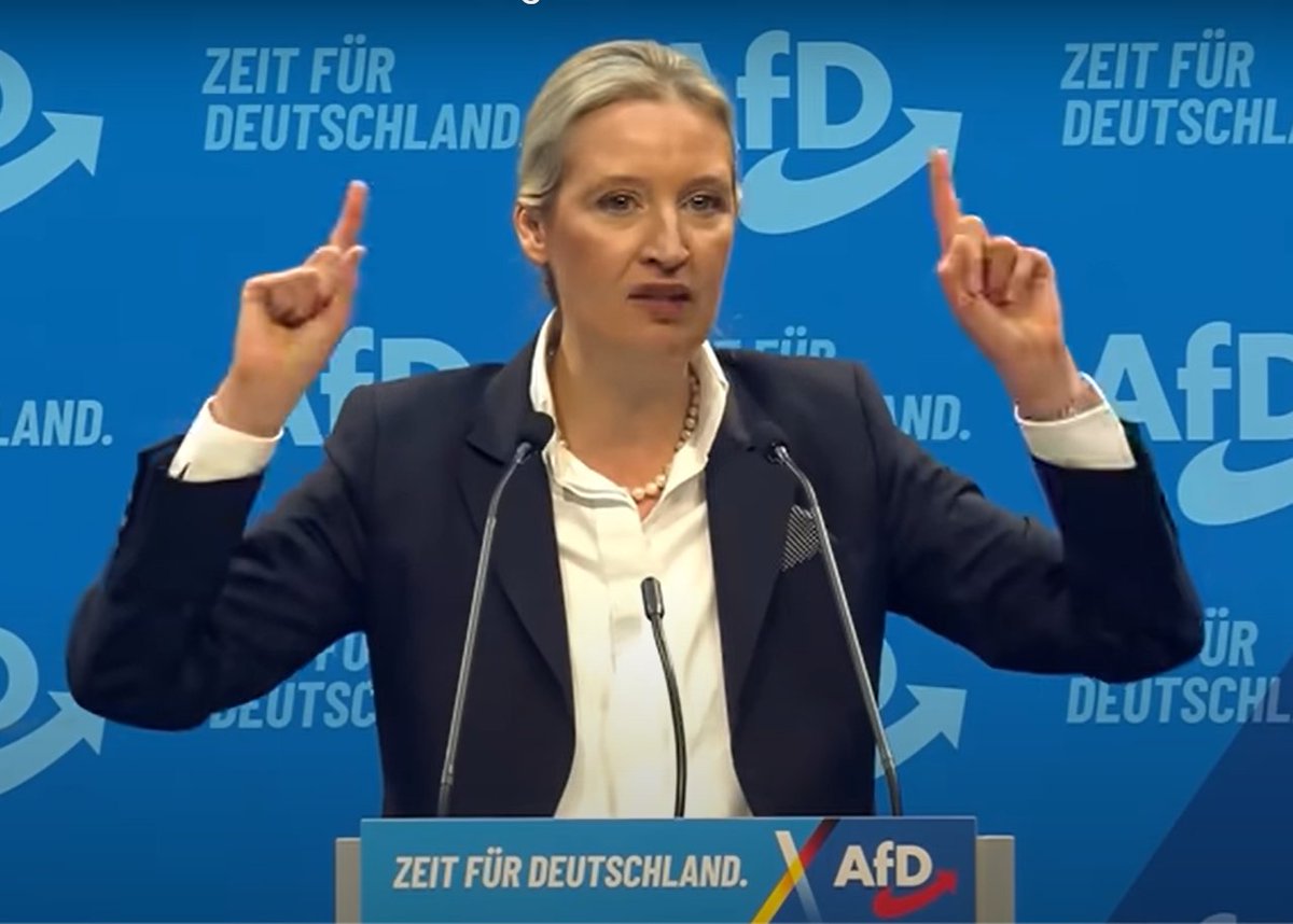 Il partito tedesco AfD vuole smantellare le politiche sul clima e ad abbattere le turbine eoliche. La co-leader Alice Weidel ha affermato che il partito porrà fine anche all'immigrazione illegale, tornerà al carbone e al nucleare e rilancerà il gasdotto Nord Stream.
La UE salta