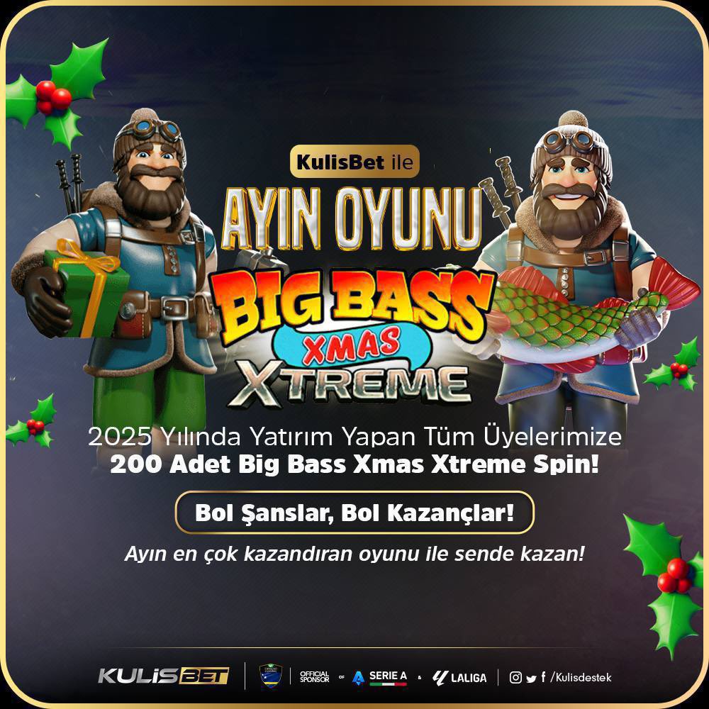 Klsdestek11's tweet photo. 🎉 Yeni Yılda Freespinlerin Kulisbet'ten 🎉

🎁 2025 Yılında Yatırımı Olan Tüm Üyelerimize Freespin

🐟 Freespinler BIG BASS XMAS XTreme Oyununda Geçerlidir!

🐟 Freespin : 200

🐟 Bet Değeri: 1₺

💵 Kazancın Adresi: https://t.co/huFywEE1mK https://t.co/QZOBYfjjeV