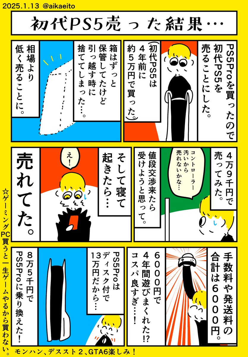 初代PS5売った結果… 