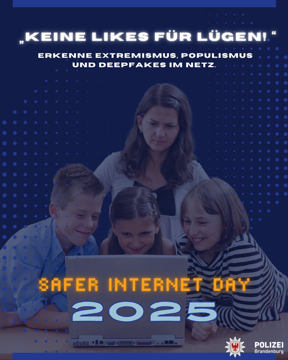 🔒 Safer Internet Day 2025 - "Keine Likes für Lügen!"
Machen Sie mit und setzen ein Zeichen gegen Desinformation, Extremismus &amp; Populismus im Netz! Egal ob Schule, Verein oder Organisation – melden Sie Ihre Aktion an:
👉klicksafe.de/sid25

#SID2025 #KeineLikesFürLügen