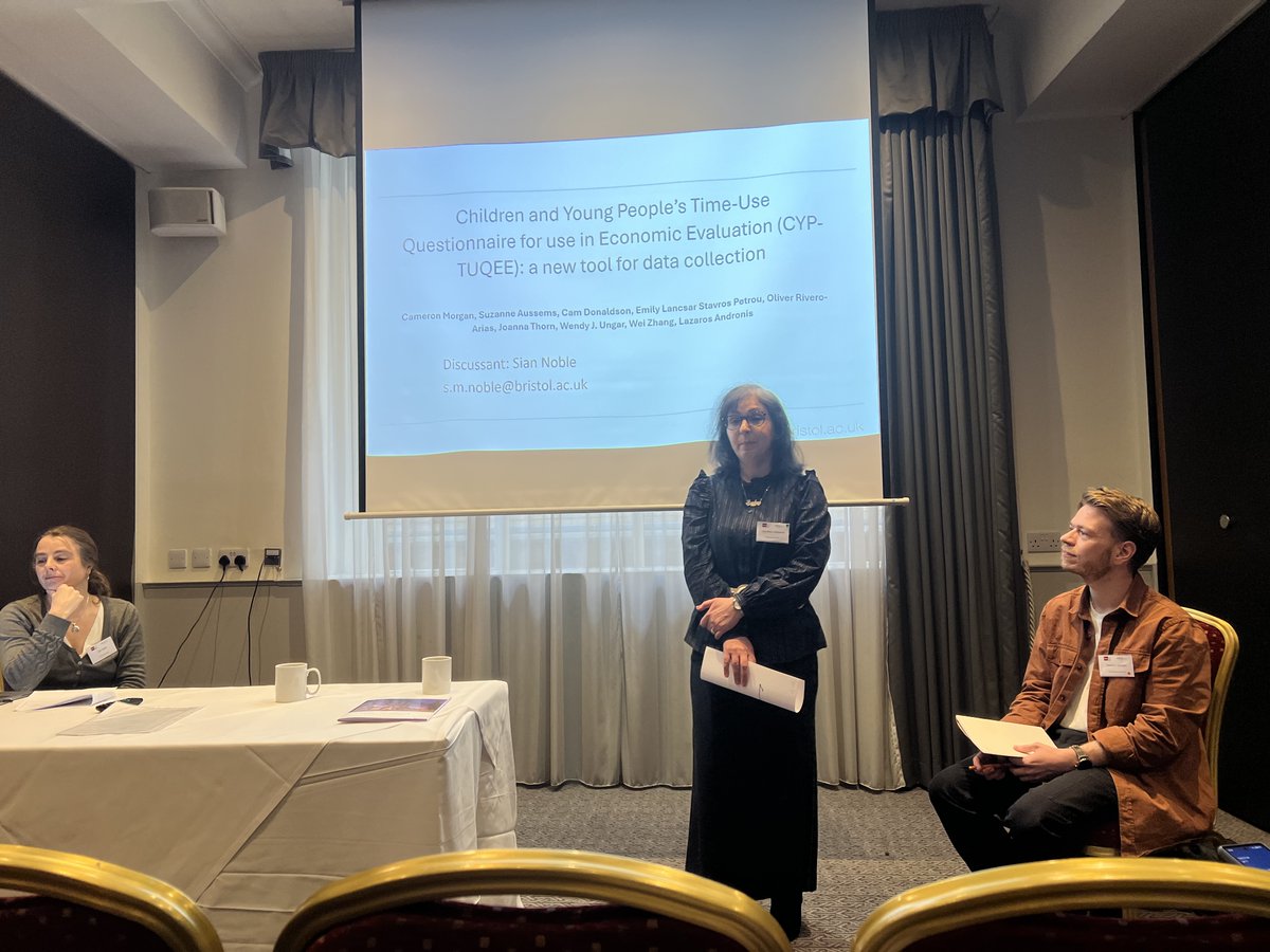 Centre for Health Economics Warwick (CHEW) (@healthecon_wms) on Twitter photo Huge thanks to discussant Sian Noble, chair <a href="/MandanaZanganeh/">Mandana Zanganeh, PhD</a>, and the attendees of <a href="/UK_HESG/">HESG</a> Bristol for a great discussion of Cameron Morgan and <a href="/l_andronis/">Lazaros Andronis</a>'s paper on the development of the CYP-TUQEE, a new RUQ including questions around time use for children and young people! Huge thanks to discussant Sian Noble, chair <a href="/MandanaZanganeh/">Mandana Zanganeh, PhD</a>, and the attendees of <a href="/UK_HESG/">HESG</a> Bristol for a great discussion of Cameron Morgan and <a href="/l_andronis/">Lazaros Andronis</a>'s paper on the development of the CYP-TUQEE, a new RUQ including questions around time use for children and young people!
