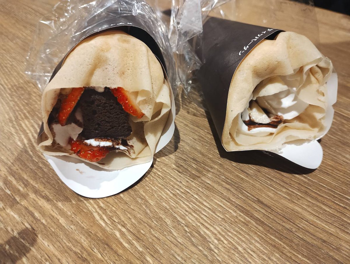 friskcharapaper's tweet photo. クレープ美味しかった！ https://t.co/hs04O8y1tX