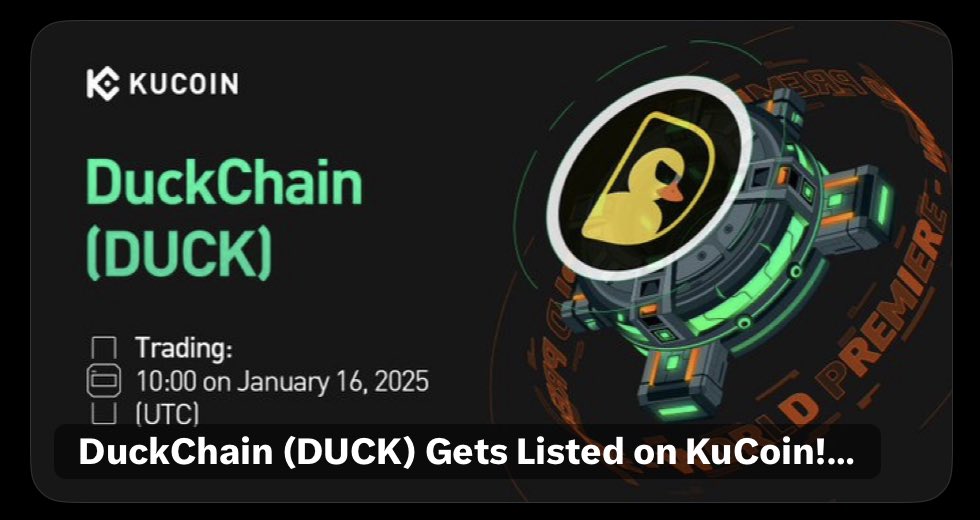 MZRCrypto's tweet photo. #DuckChain Listing Update ✅

➡️ #OKX
➡️ #Bitget
➡️ #MEXC
➡️ #Gatio 
➡️ #KuCoin 
➡️ Loadingggggggggg

MUST Follow https://t.co/2ROhjdJ7TV