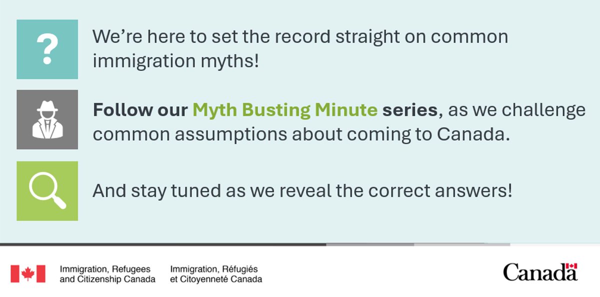 CanadainRwanda's tweet photo. Introducing our #MythBustingMinute series 💥
Follow along to test your knowledge about coming to Canada! 🍁 https://t.co/Xhae44ZWM6