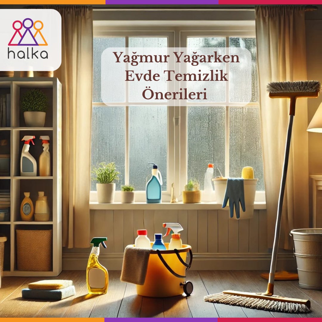 🌧️ Yağmur Yağarken Evde Temizlik Önerileri 🌧️
 İşte şiddetli yağmurda evde keyifle yapabileceğiniz temizlik işleri:
🧺 *Dolap Temizliği;
🧹 *Yer Temizliği;
🛋️ *Kolay Unutulan Köşeler;
📚 *Kitaplık ve Raflar; 
🌱 *Bitki Bakımı;

Yağmurlu günleri fırsata çevirin!