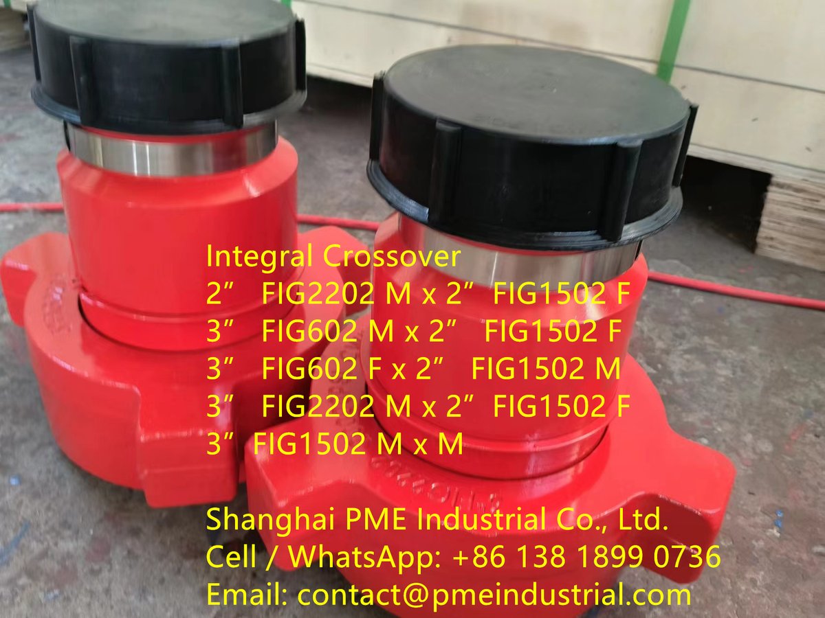 sh_pme's tweet photo. Integral Crossover
https://t.co/1eWPwD79nm
Shanghai PME Industrial Co., Ltd.
Cell / WhatsApp: +86 138 1899 0736
Email: contact@pmeindustrial.com
#unionflange #unionadapter #flowline #flowback #welltesting #cementing #fracturing #flowiron https://t.co/ou8xcVeMbp
