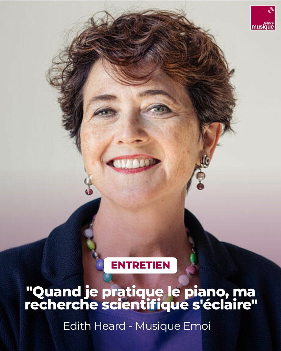 Professeure au Collège de France, médaille d'or du CNRS 2024 pour ses avancées sur l'expression génétique du chromosome X, Edith Heard est une mélomane baignée de culture musicale britannique. Elle associe la pratique musicale à sa démarche scientifique ➡️ l.francemusique.fr/Cd4