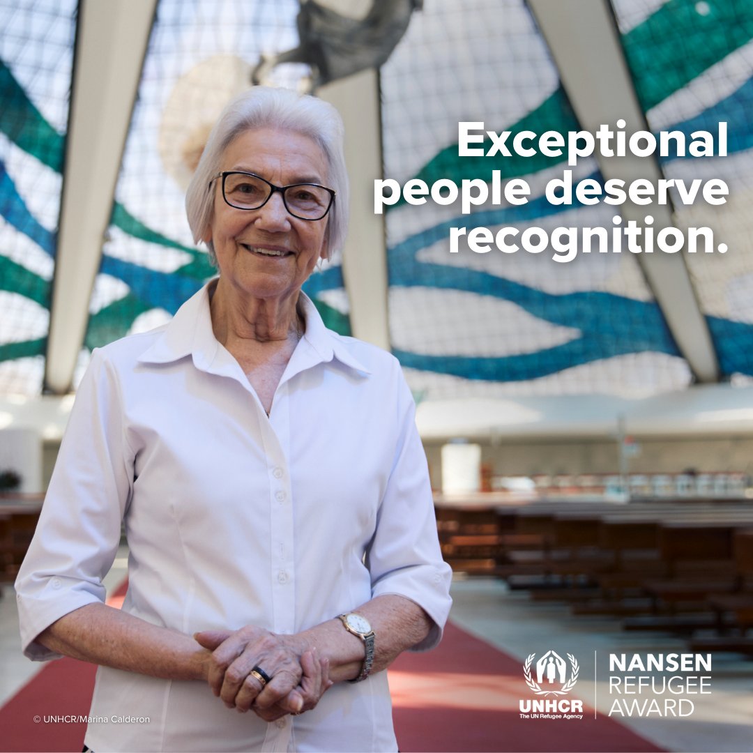 Refugees's tweet photo. 🏆 The UNHCR #NansenAward recognizes those working on behalf of refugees, internally displaced and stateless people.

👀 And we’re looking for the next winner. https://t.co/4AzrjRt5qy https://t.co/D2ayzZfScs