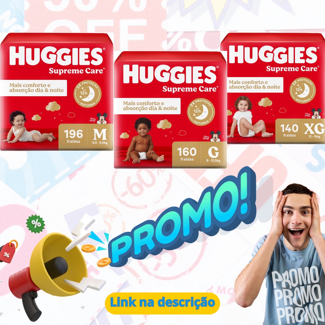LojasOficiais's tweet photo. 🚨 CUPOM MERCADO LIVRE
🍼 Fraldas Huggies com 25% OFF! 🎉
✅ Mais conforto e proteção para o seu bebê.
✅ Desconto ainda maior, aproveite já!
🏷 Cupom: 25% OFF. Compra mínima R$199,90.
🔗 Veja aqui: https://t.co/ZD9Pv7E0Mp
#FraldasHuggies #DescontoTop #BemEstarDoBebê https://t.co/ViPrXAUwWC